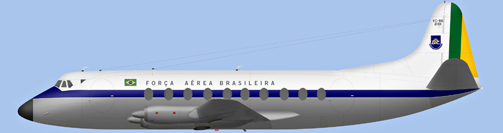 David Carter illustration of Fôrça Aérea Brasileira (FAB) Viscount VC-90 2101